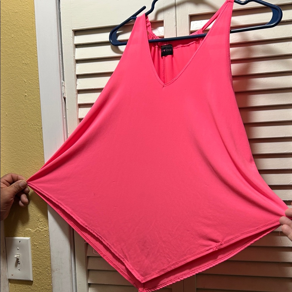 First Love Neon Pink Tank Top